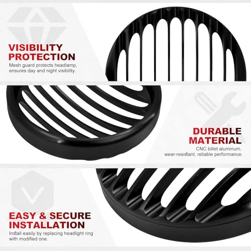 Motorcycle 5.75" Headlight Grill Cover Fit For Harley Sportster XL883 XL1200