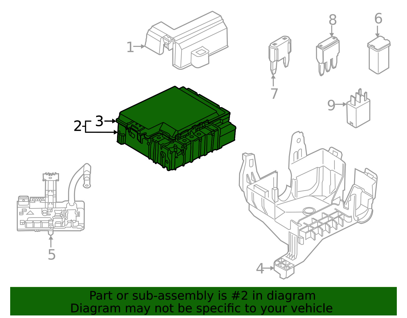 Genuine Ford Panel Assembly Fuse Junction RL3Z14A068B