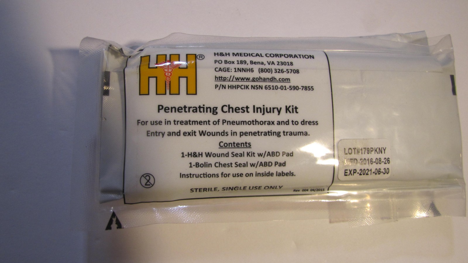 HH medical penetrating chest injury kit