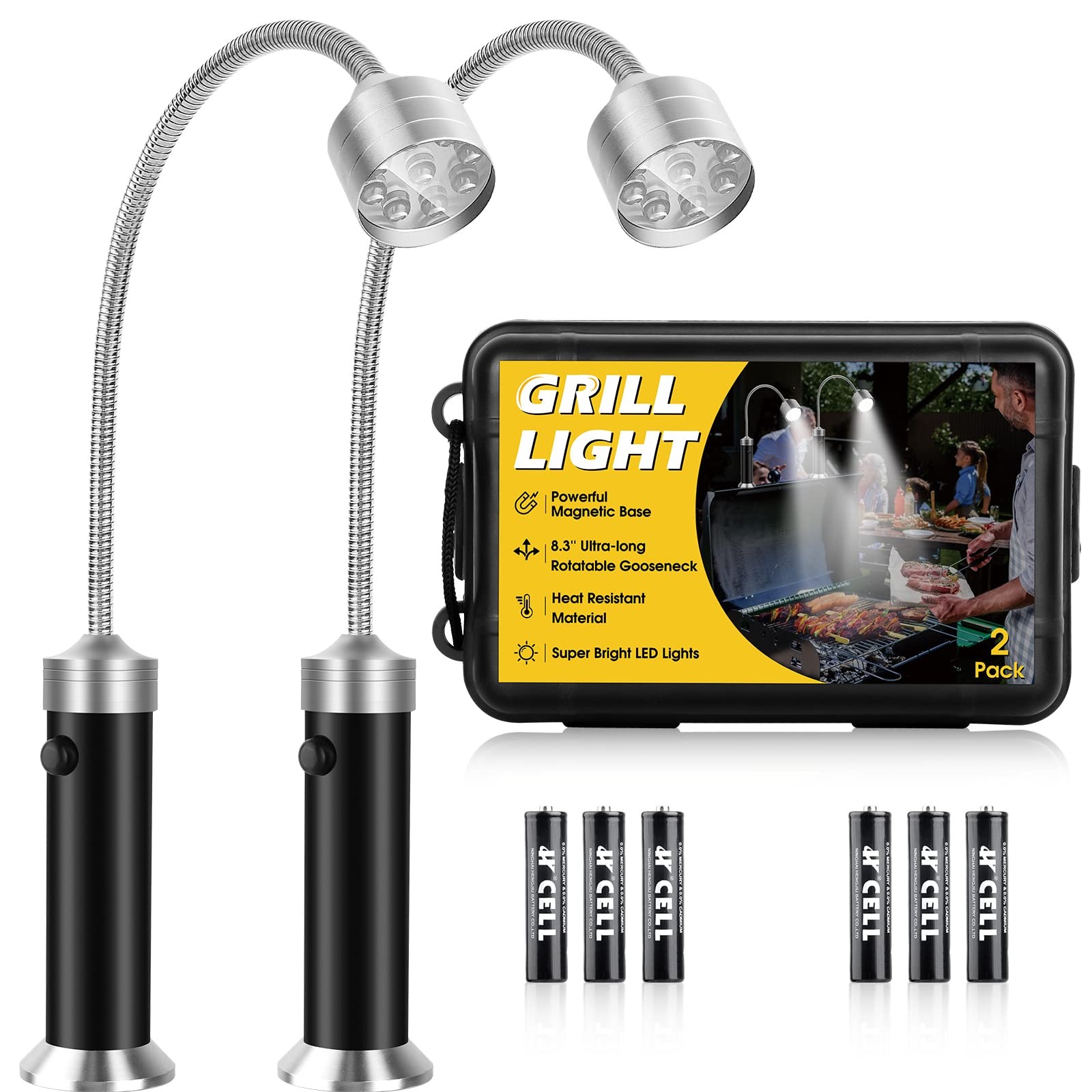 Barbecue Grill Lights, Grilling Gifts for Men Dad, BBQ Grill for Outdoor, Gri...
