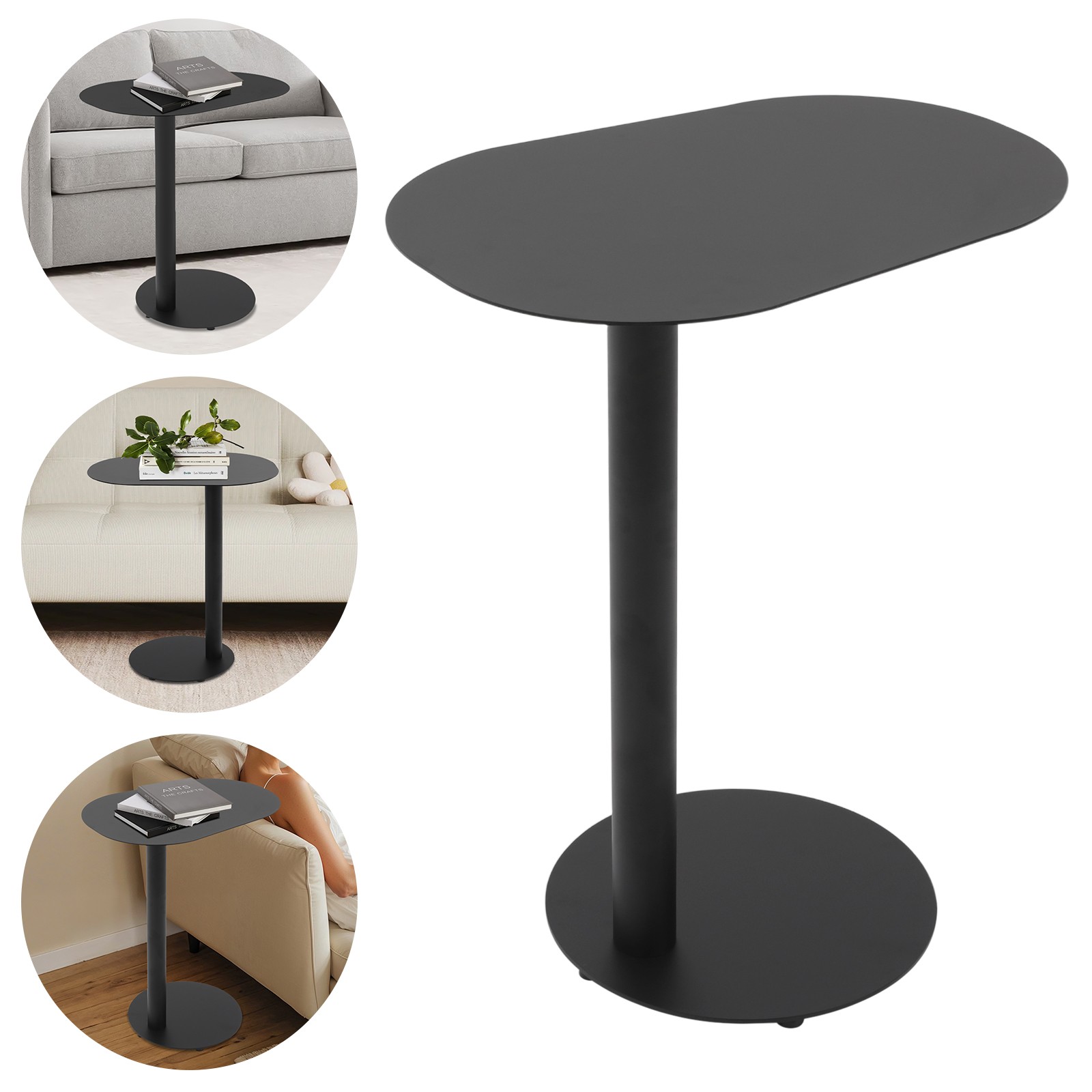 Living Room C-shaped Side Table Bedroom Iron End Table Couch Side Table