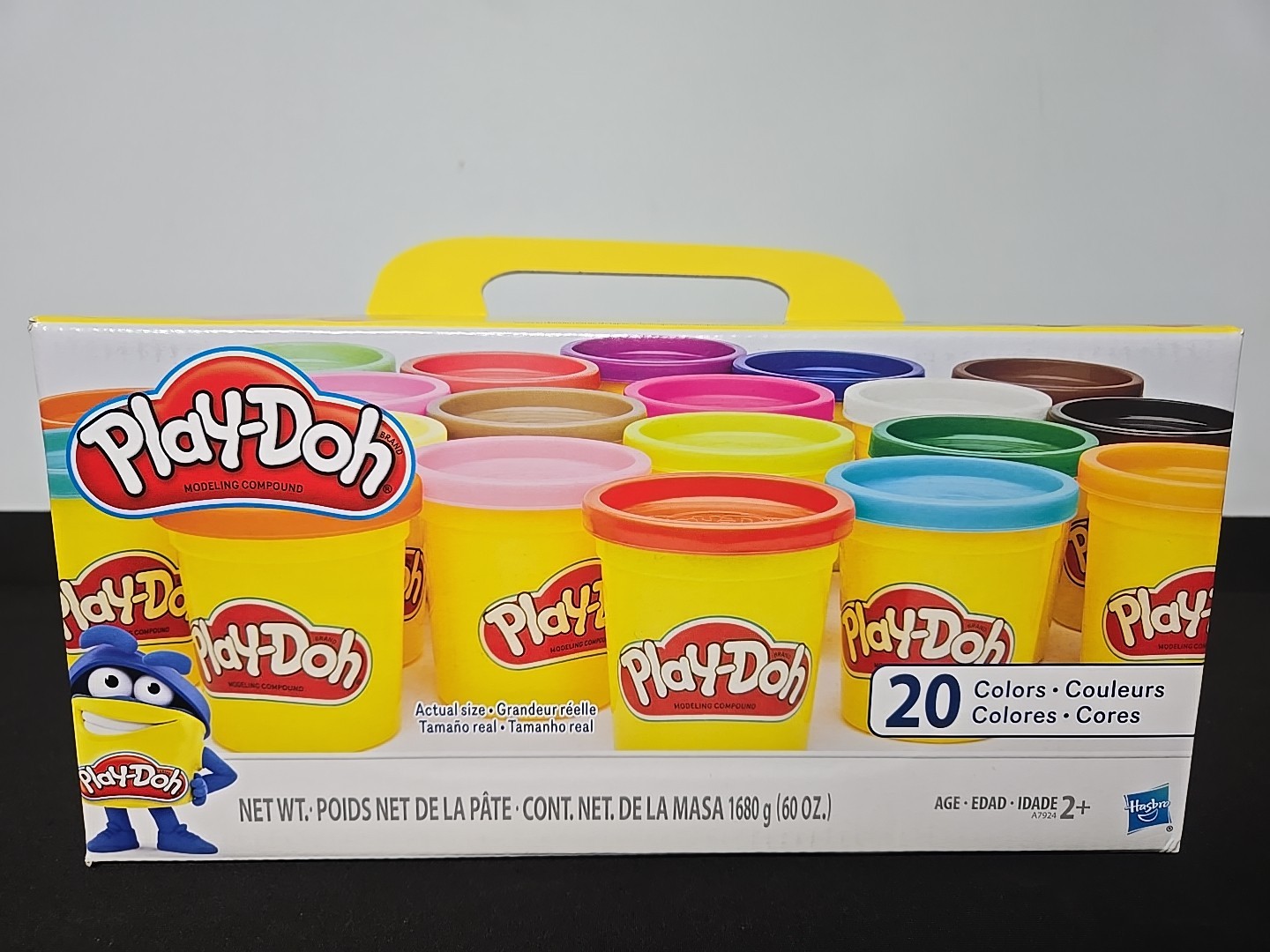 New Playdoh Super Color Pack 20 Colors Hasbro 60 oz Carrying Box