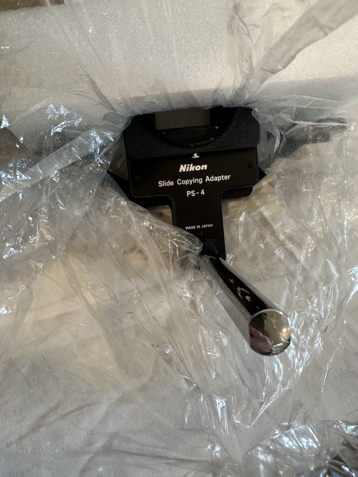 Nikon-F PS-4 Slide Copying Adapter w/box & styrofoam inserts