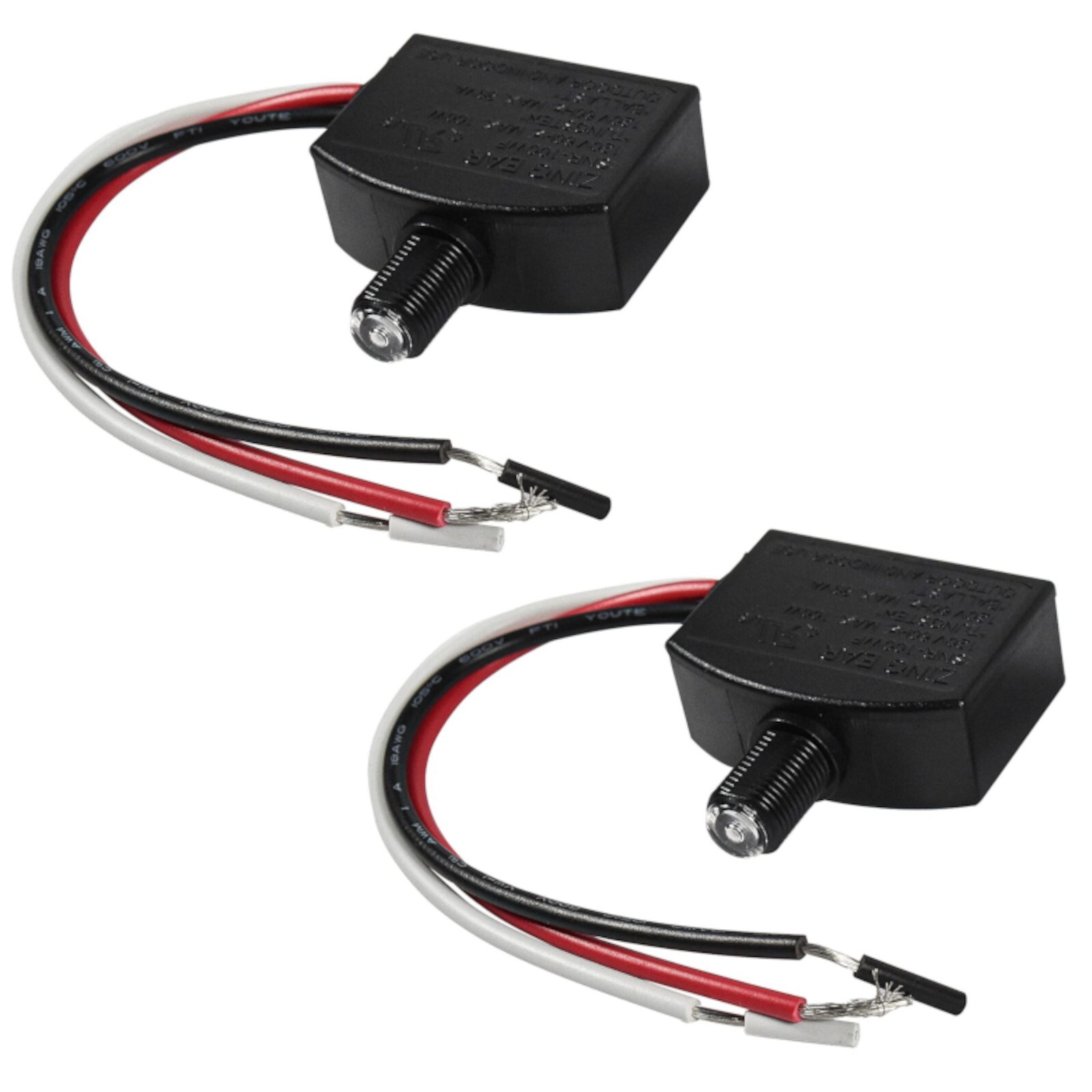 2-Pack Photocell Sensor LED Light Switch Indoor Outdoor for Zing Ear SNR-100WF