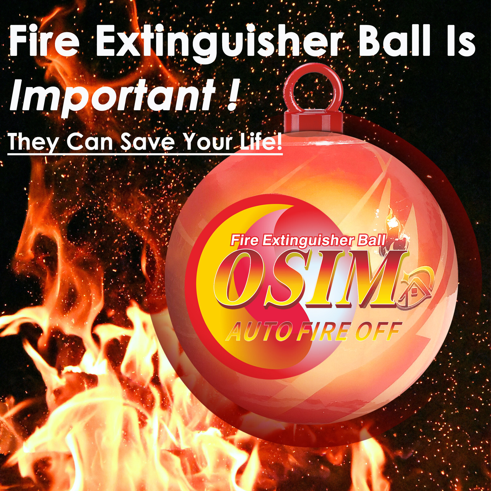 12 PACK Portable Automatic Fire Ball Extinguisher with Bracket and Hook Mount