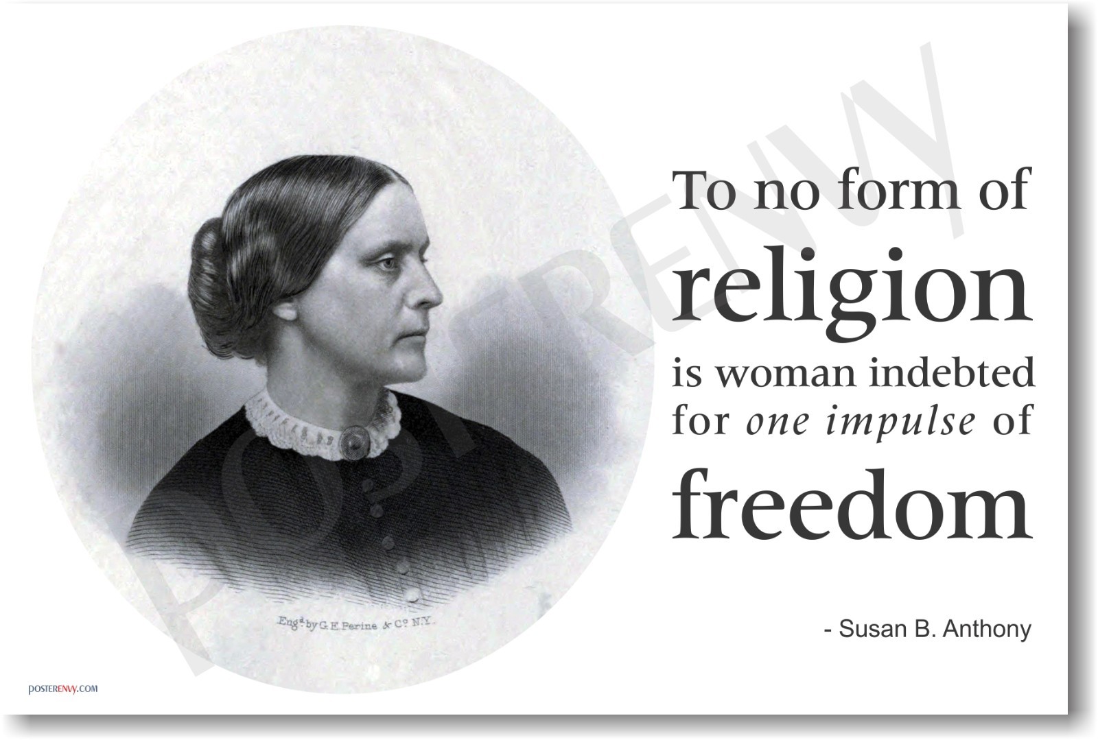 Susan B Anthony - NEW Famous Person Women Suffrage POSTER