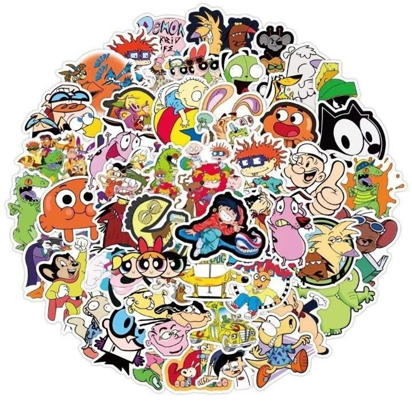 90's Cartoons Sticker 20 Random NEW Stickers Decals Great for Laptop Kids Teens.