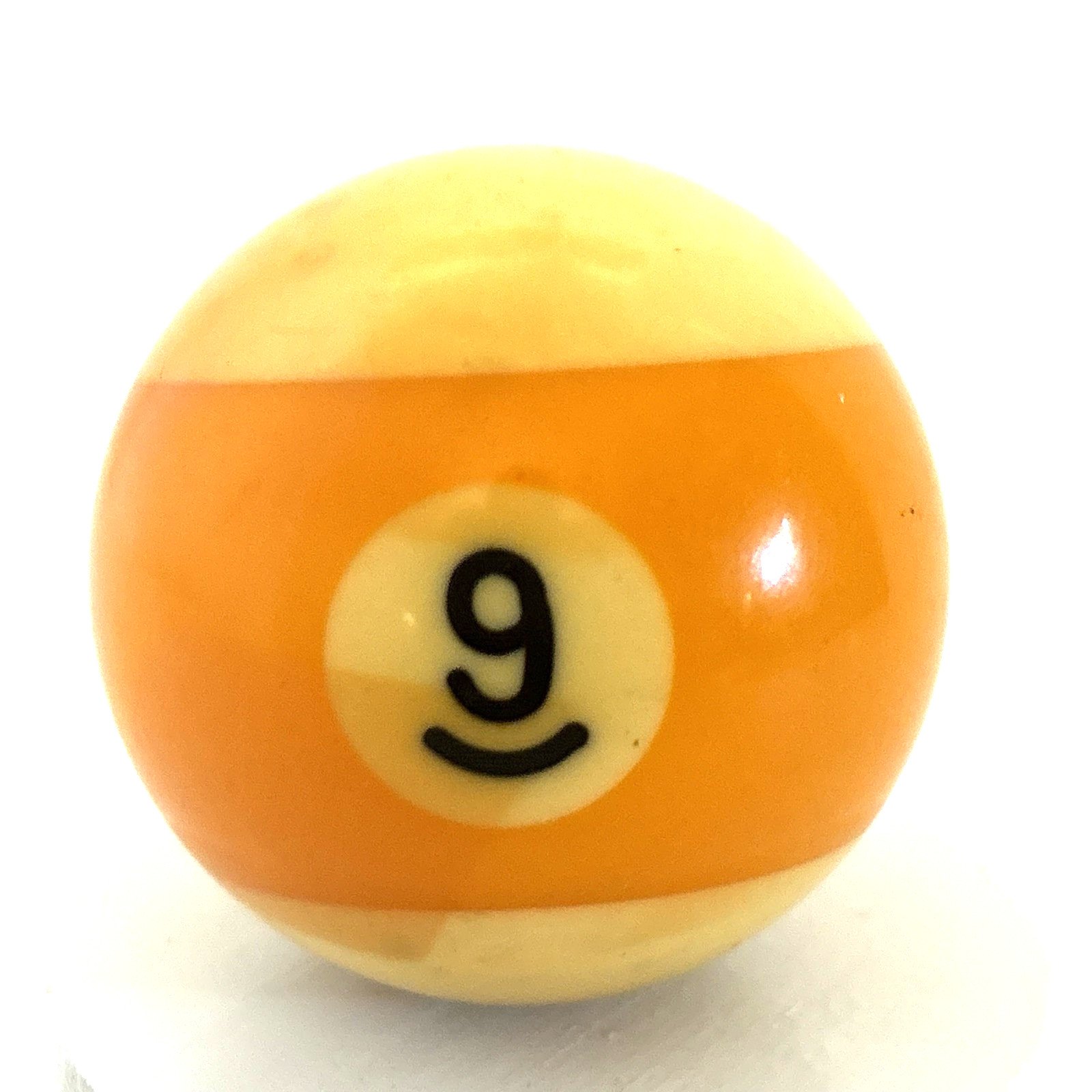 Vintage 2” Inch Billiards No. 9 Yellow Ball Replacement #9 Stripes