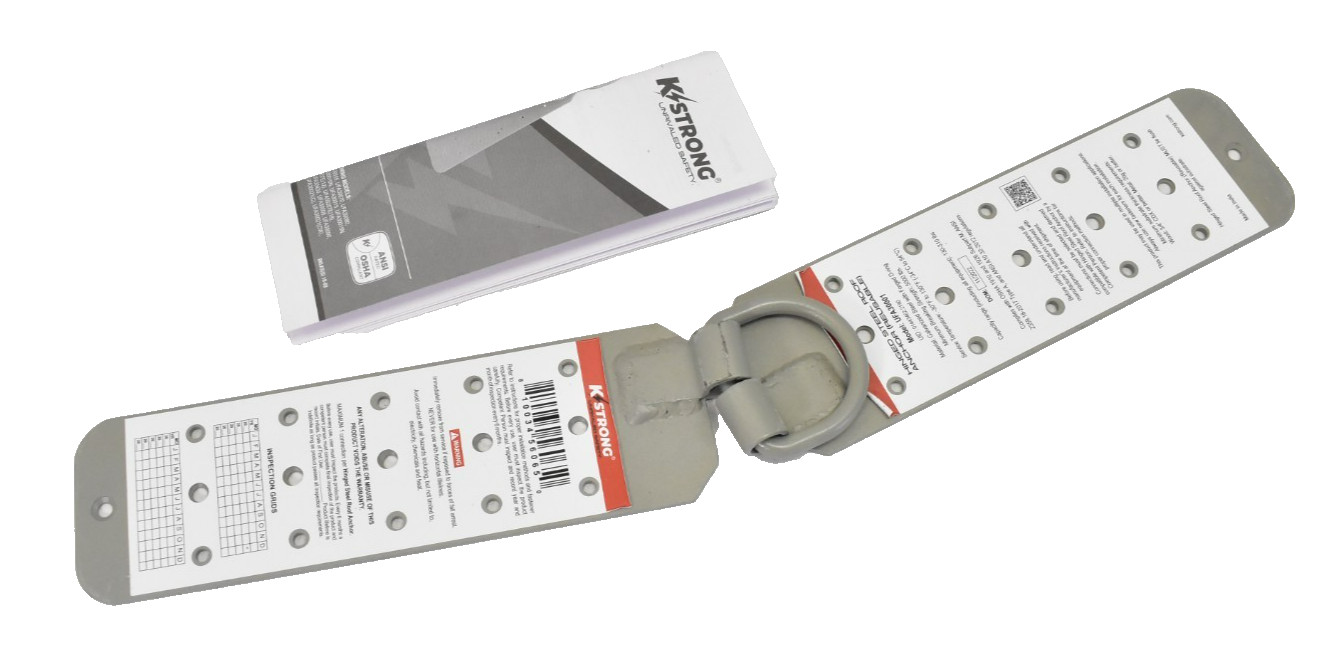 KStrong UFA30001 Hinged Reusable Steel Roof Anchor w Instructions Manual