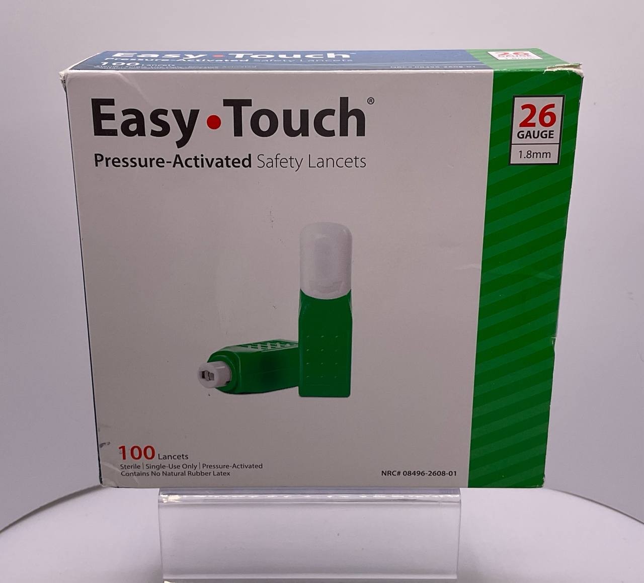 Easy Touch Pressure-Activated Safety Lancets 26 Gauge 1.8mm 100 Count 0726-01