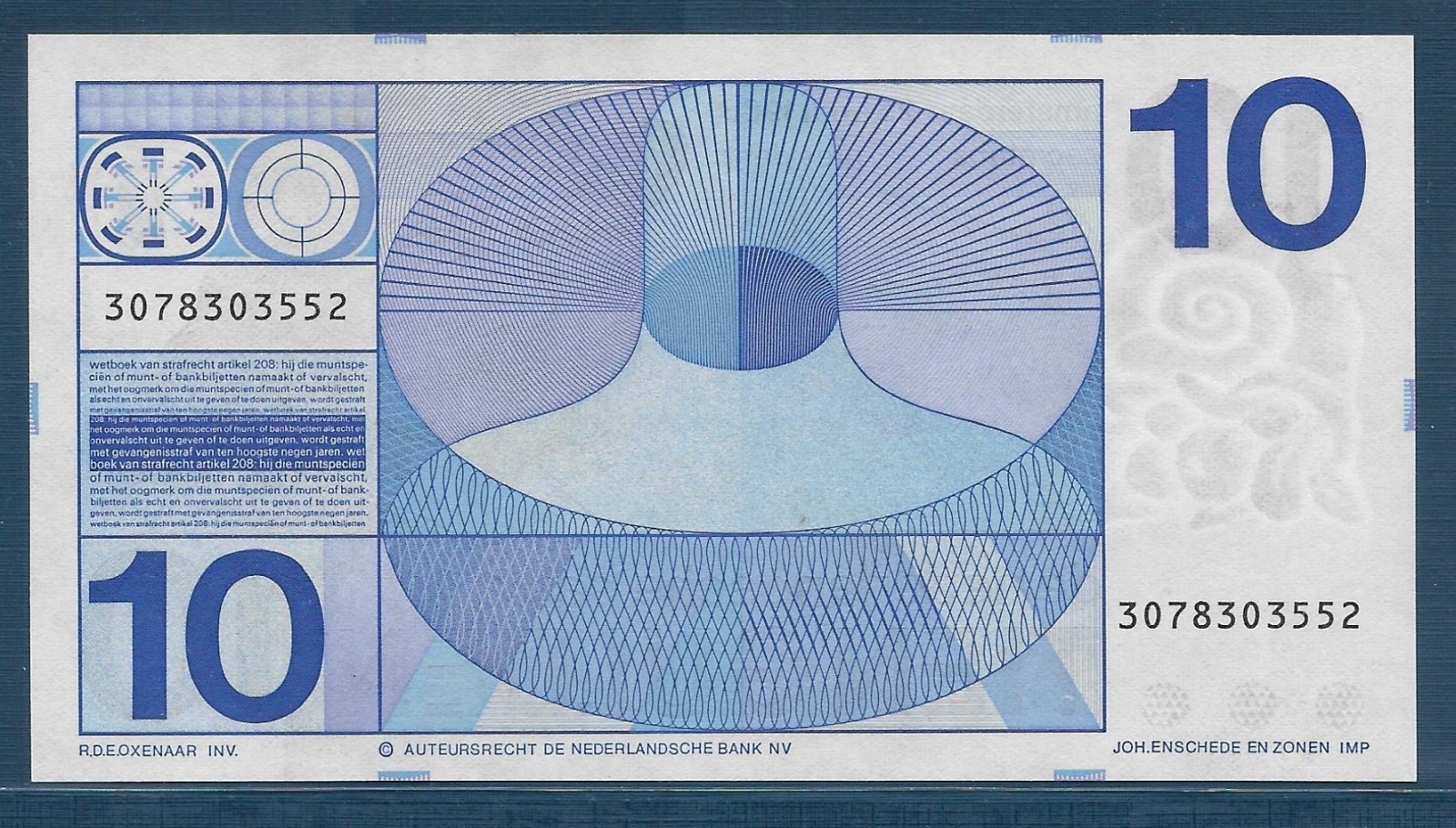 Netherlands 10 Gulden, 1968, P 91b, UNC