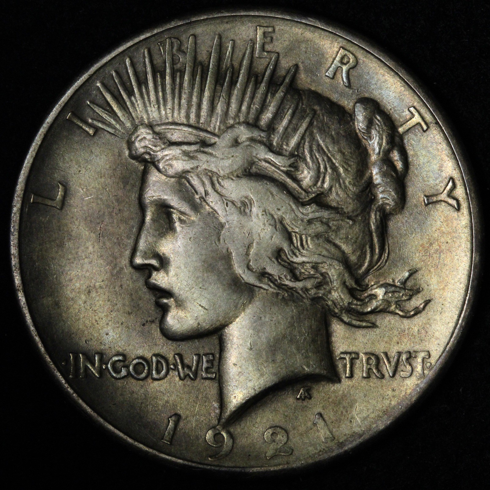 1921 Peace Silver Dollar XF E399 WTCEX