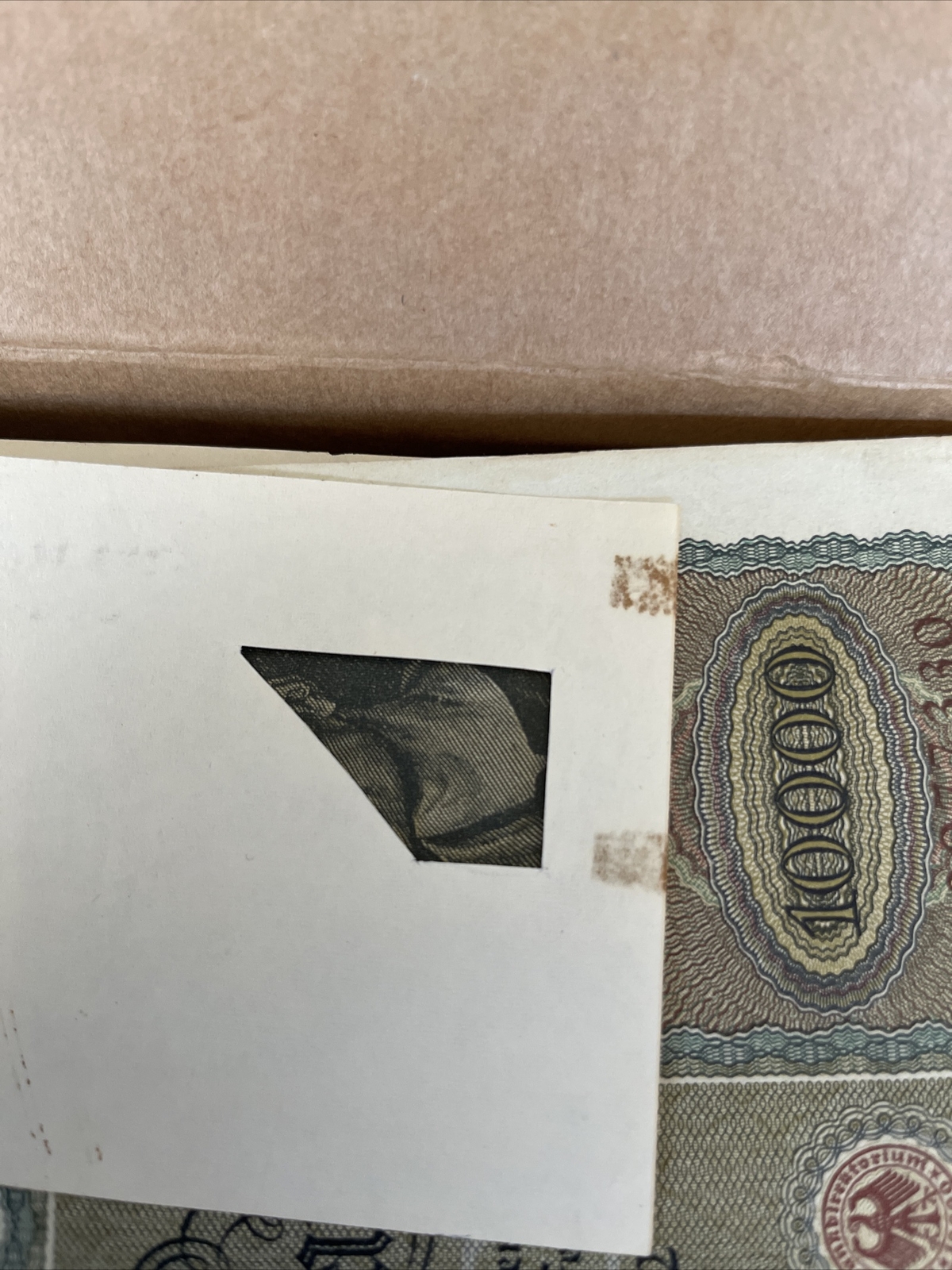 1922 10,000 MARK GERMANY 2 NOTES LARGE CIR./SMALL UNC. GERMAN VAMPIRE NOTES