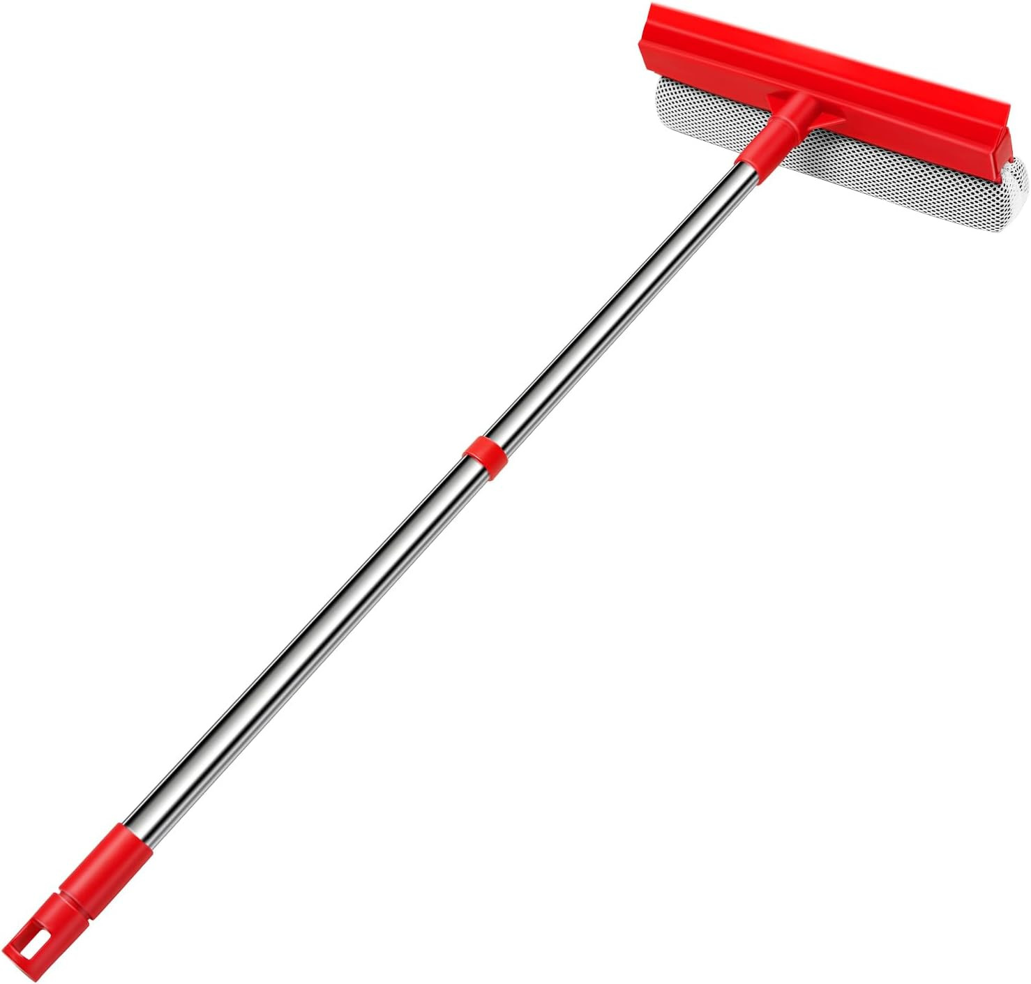 Window Squeegee with 18.5"-28.5" Retractable Handle, 2-In-1 Squeegee for Window