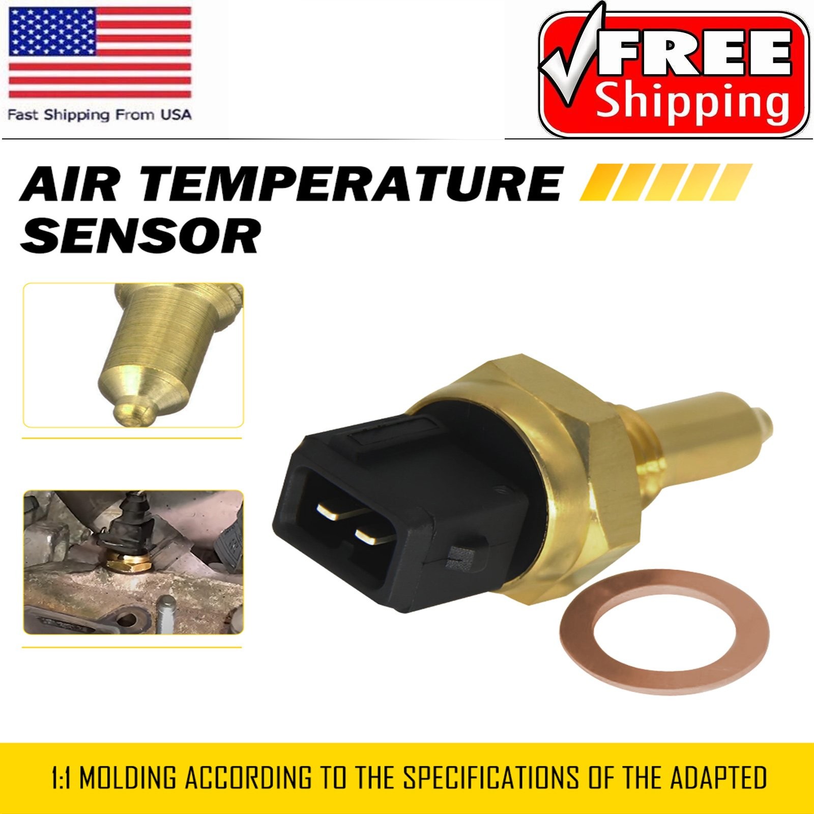 Air Coolant Temperature Sensor Cooling sender fit for BMW X3 X5 X6 23017838935