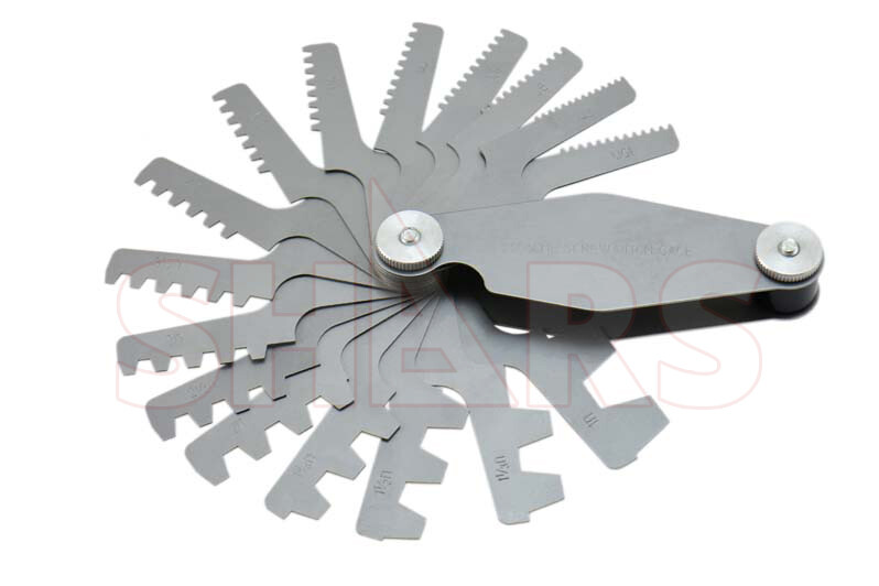 Shars Screw Pitch Gage ACME29 Degree Angle 1N-12N 16 Blades New !