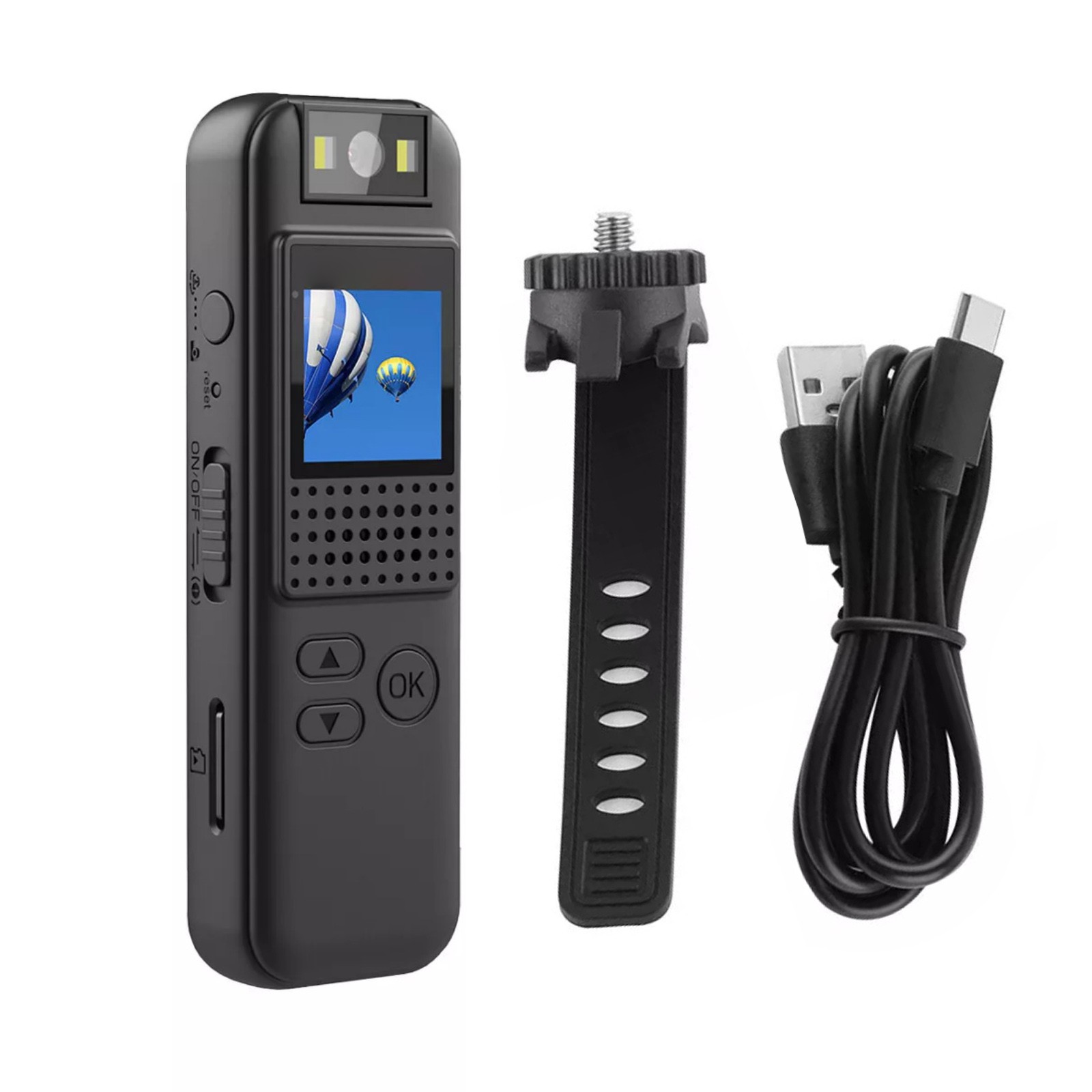 Pocket-Sized 1080P HD Camera W/Bicycle Strap Bracket 180°Rotatable Lens