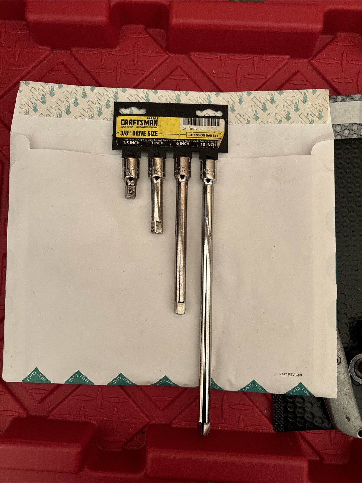 Sears Craftsman USA Nos 3/8” Extension Set 43282 1.5/3/6/10” H Series Vintage