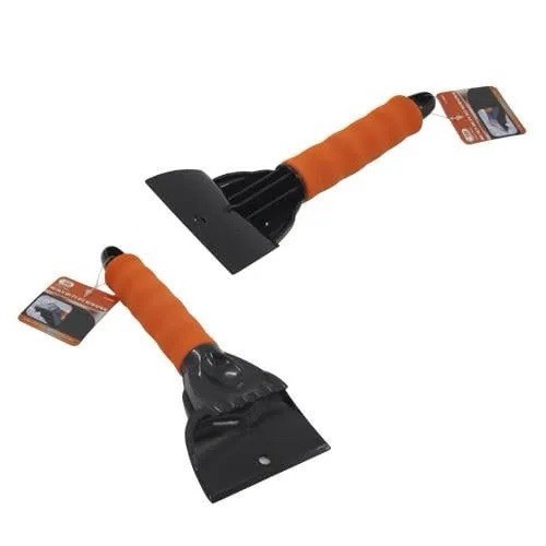 Illinois Industrial Heavy Duty 10" Vehicle Ice Scraper 2pc Set Padded Foam Grip