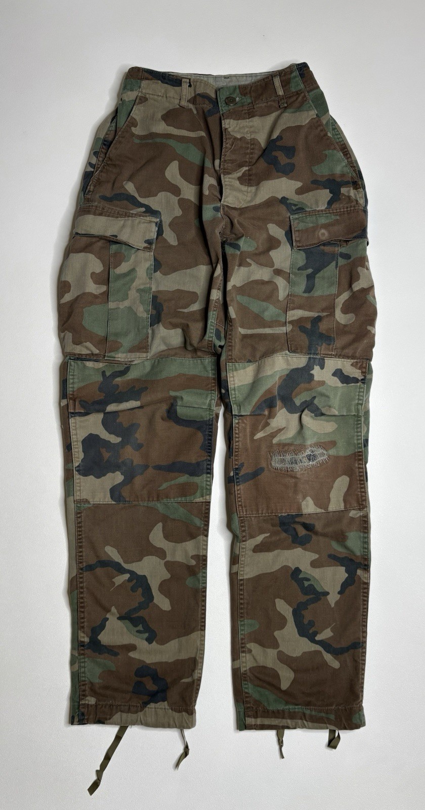 Woodland Camouflage Pattern Combat Trousers Size Small Long