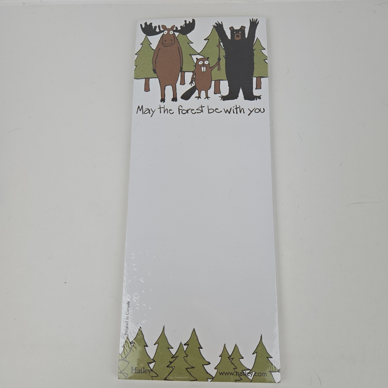 Rare May the Forest Be With You Hatley Magnetic Note Pad 11" x 4.25" New Sealed