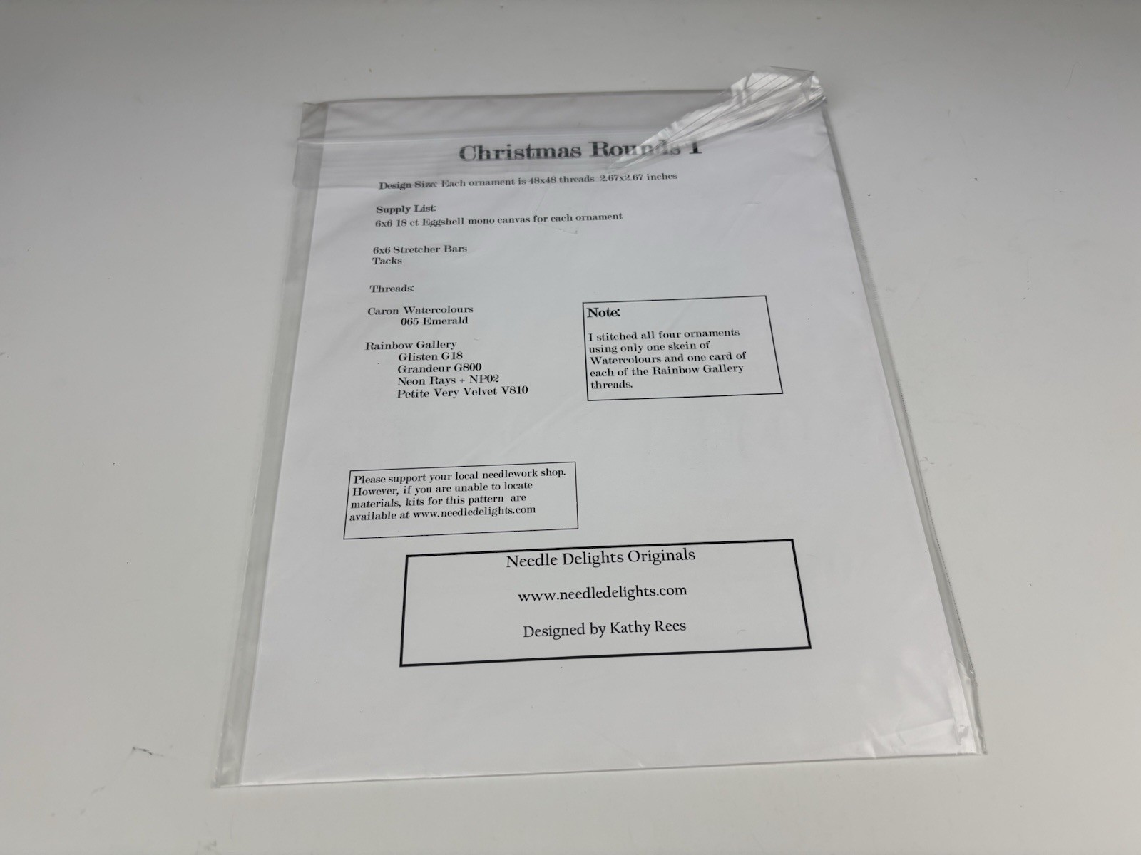 Needle Delights Originals Christmas Rounds 1 Needlepoint Pattern 1S