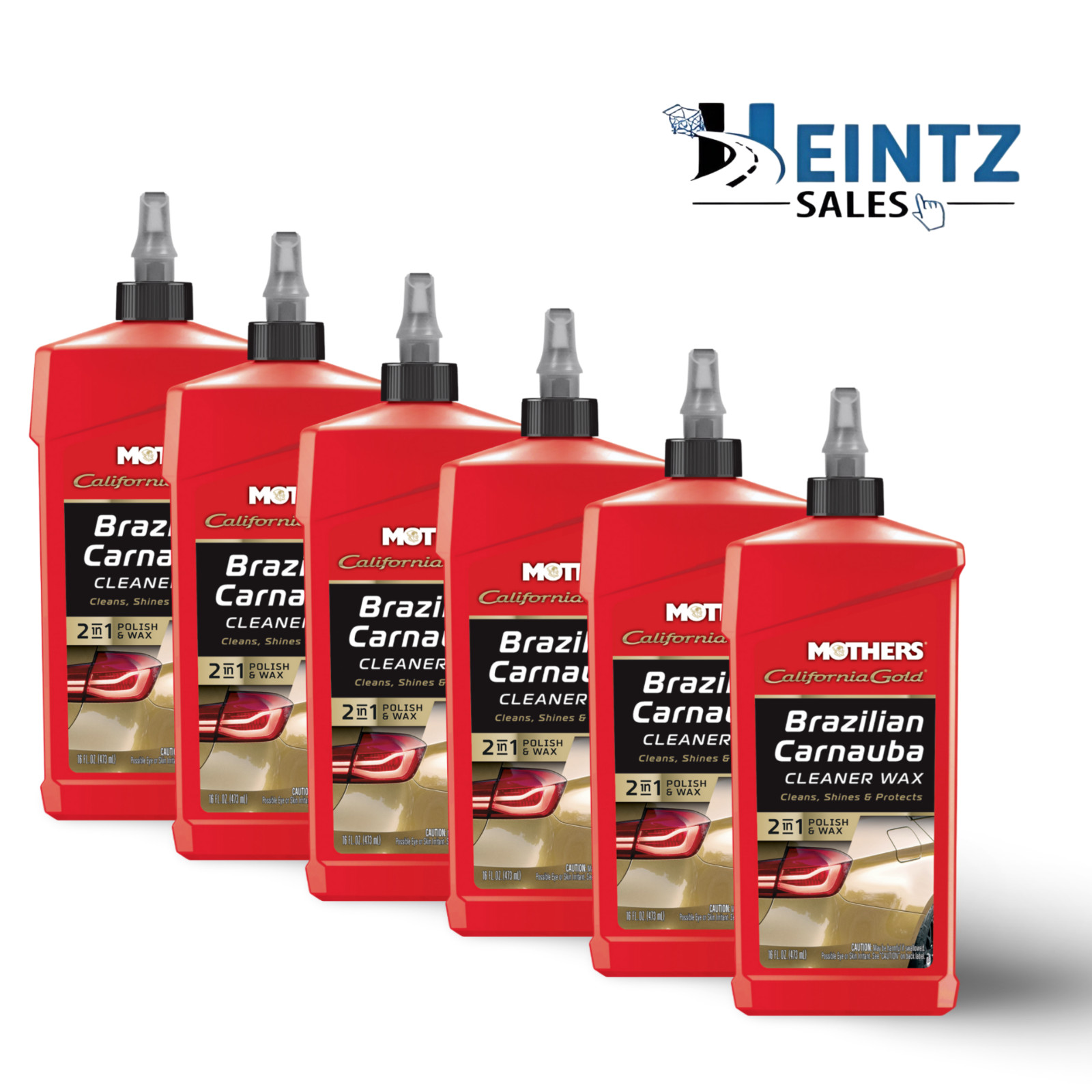 MOTHERS 05701 California Gold Brazilian Carnauba Cleaner Wax - Shines - 6 PACK