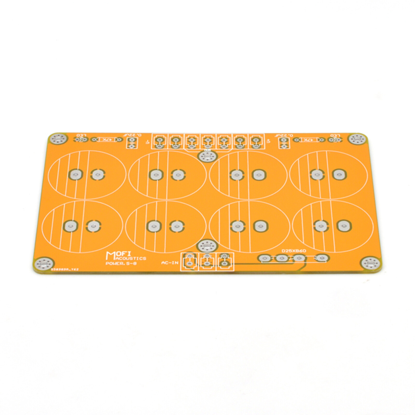 POWER.S-8 Rectifier Filter With Capacitor Array 8PCS （Nover 50v-10000uF X8）PCB