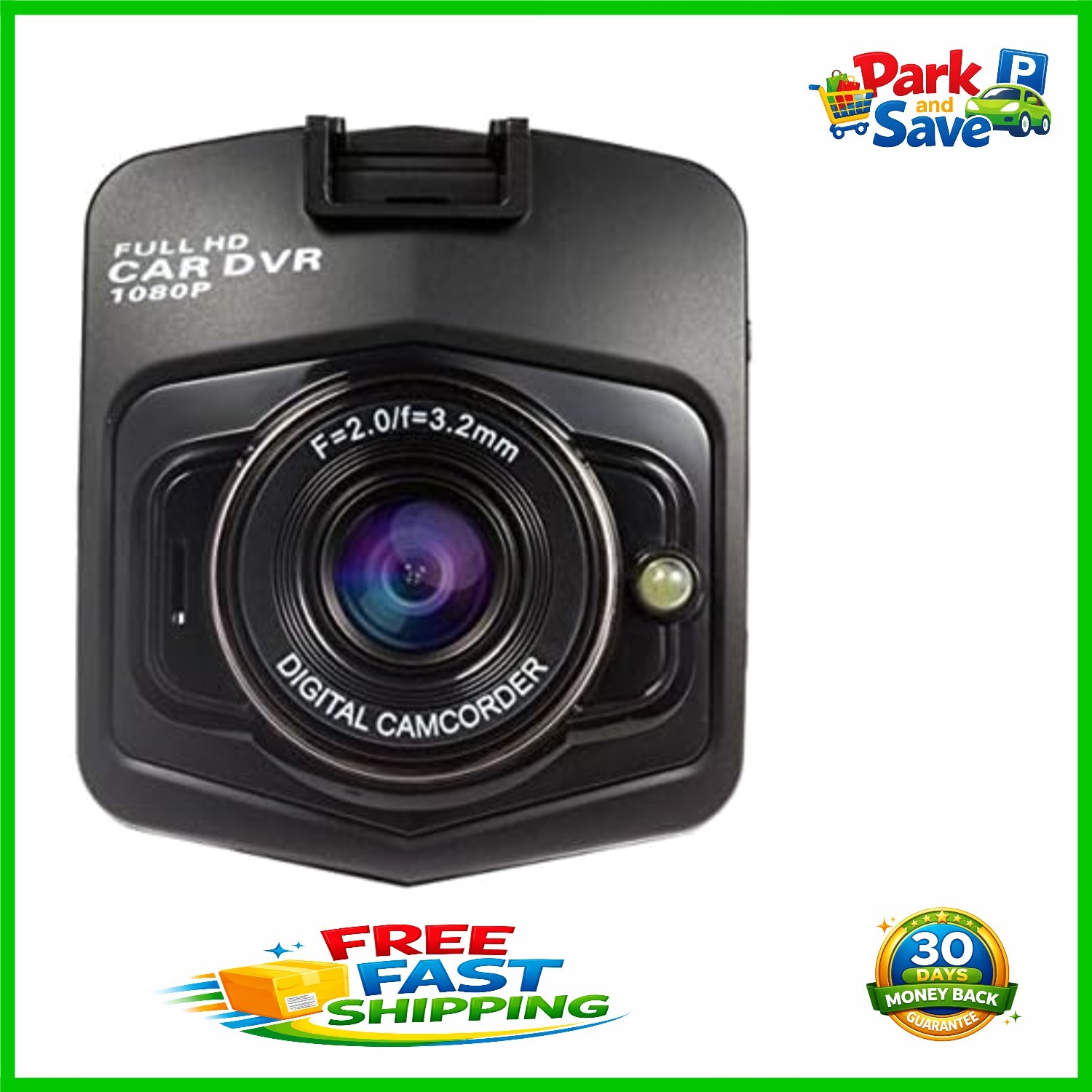 2.4" LCD Car Video Recorder with Motion Detection & USB Connectivity
