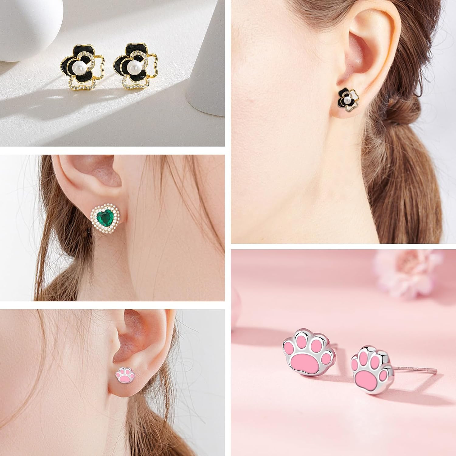 210Pcs Hypoallergenic Earring Backs & Posts - 925 Silver, Silver-Plated Coppe...