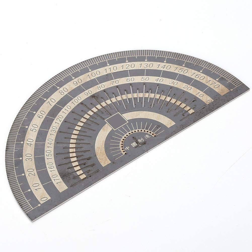 Precision Marking Protractor Stainless Steel Angle Finder Woodworking Hole