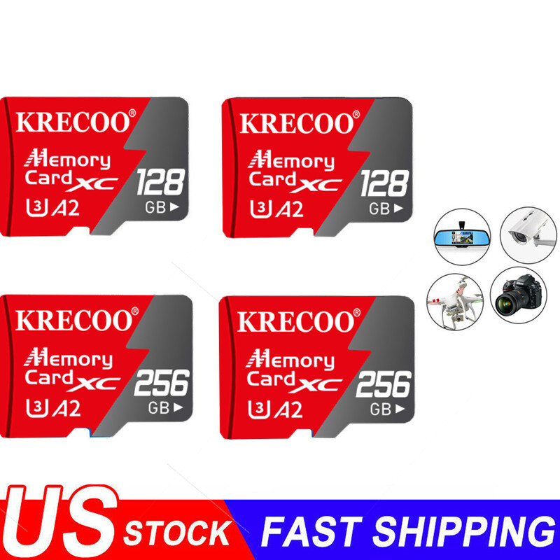 LOT 2/5Pack Micro SD TF Card 128GB 256GB Flash Memory Card SDHC For Camera Phone