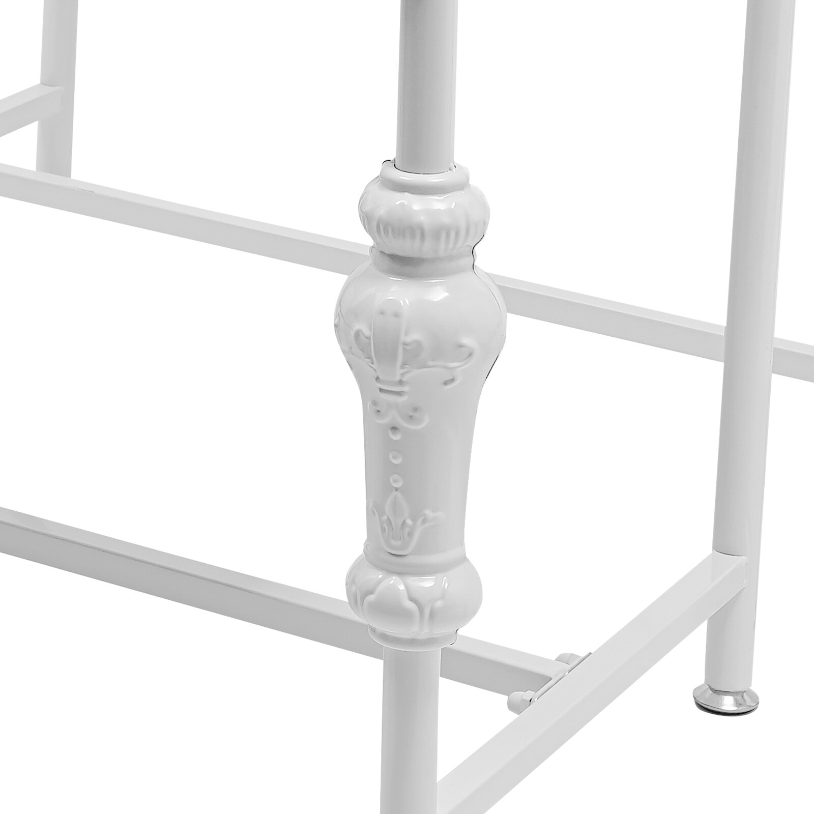 2PCS White Industrial Retail Display Tables Standing Clothing Shoes Display Rack