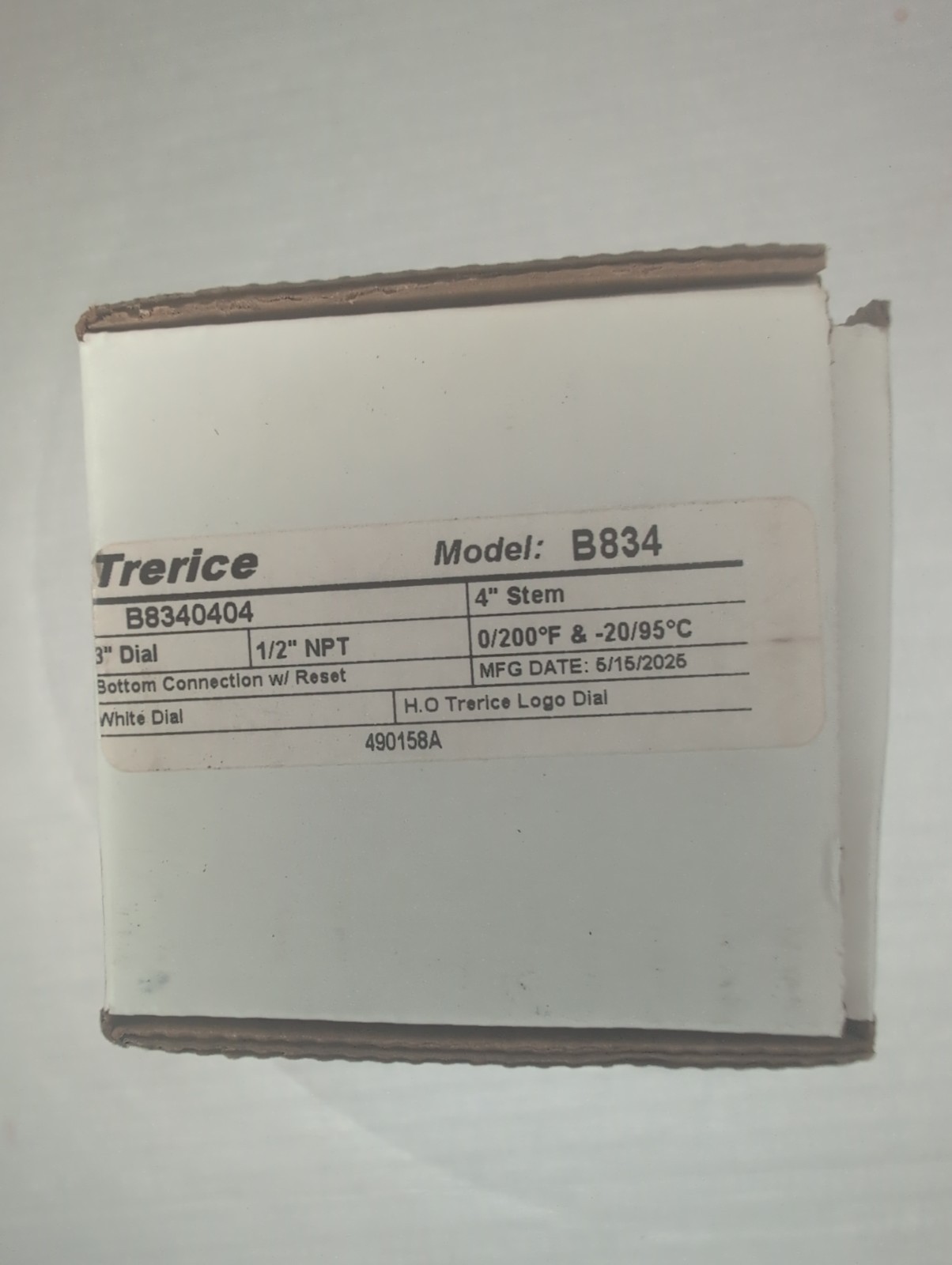 Trerice Model B834 (B8340404) Test Thermometer