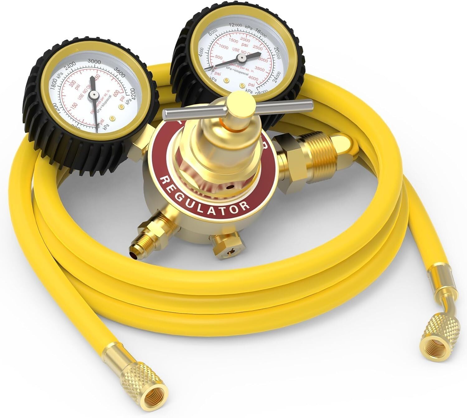 0-600 PSI and 0-4000PSI Output Pressure Nitrogen Regulator with Hose US