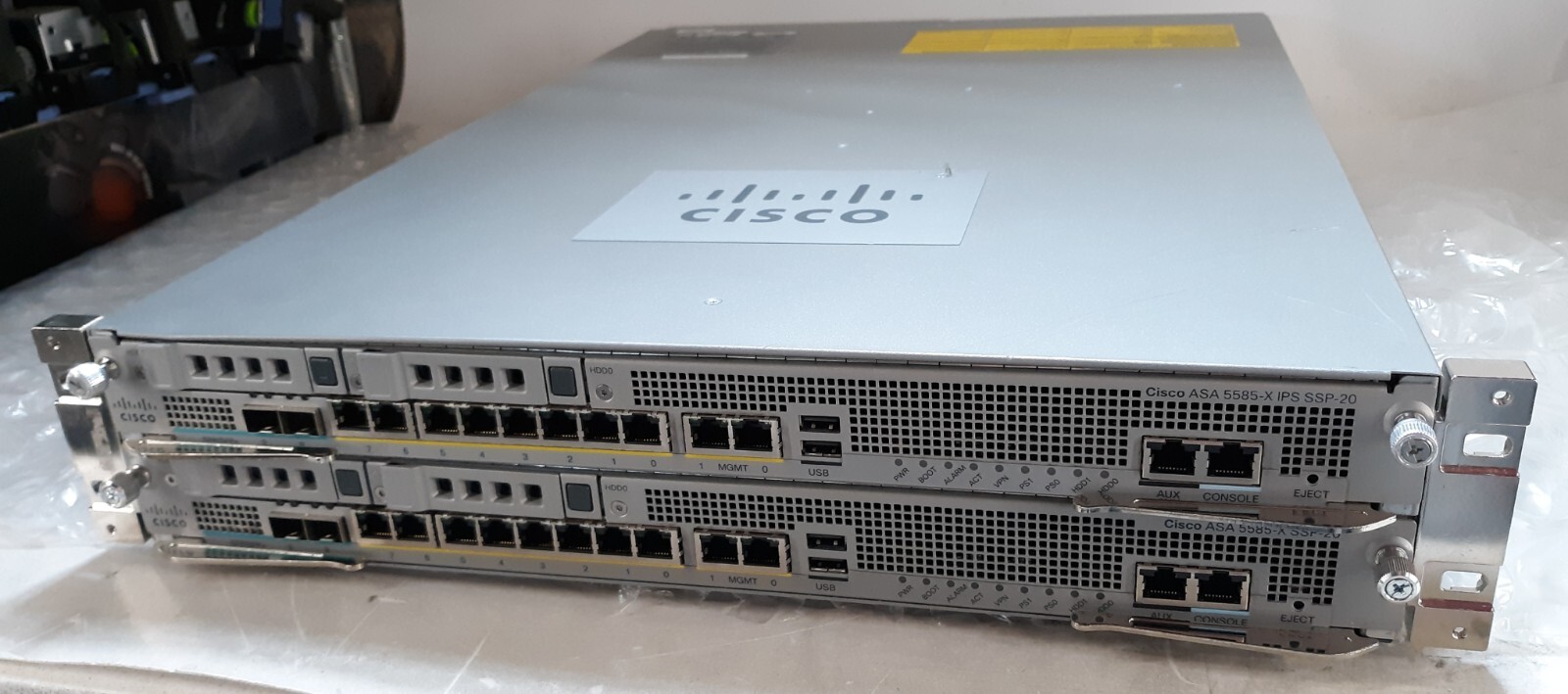 Cisco ASA 5585-X  Security Appliance w/ 2x IPS SSP-20 + Ears + 2x 1200w PSU