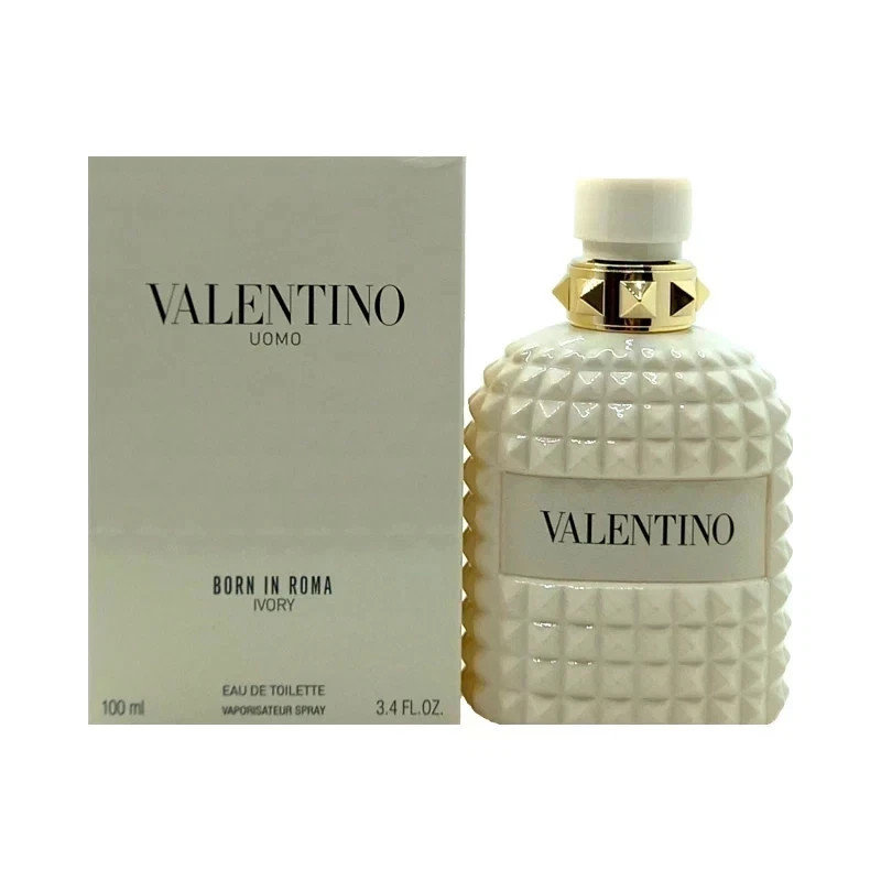 NEW VALENTINO UOMO BORN IN ROMA IVORY EDT SPRAY FOR MEN 3.4 Oz / 100 ml.
