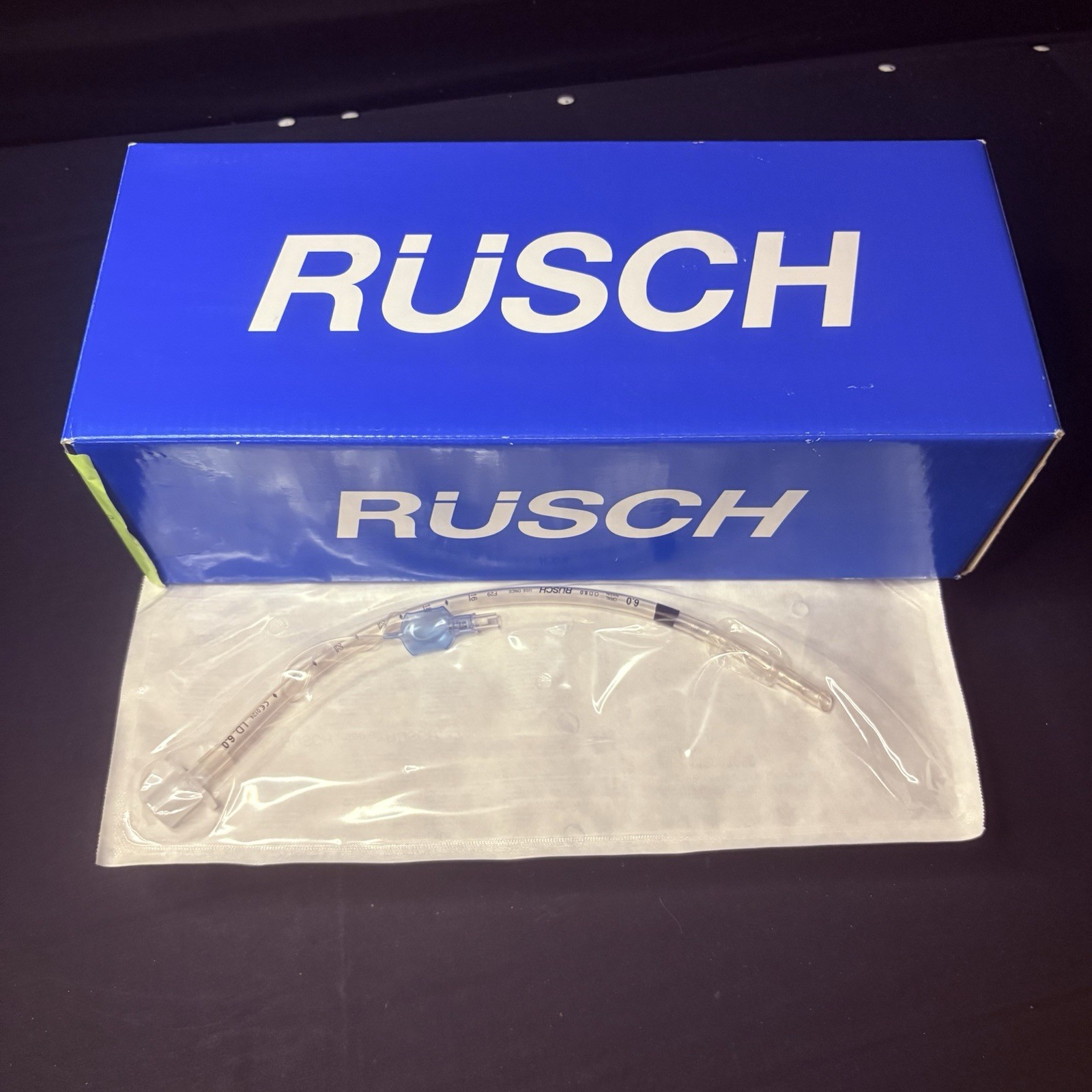 Rusch Sterile Endotracheal Tube 6.0 mm w/Cuff (Box Of 10) Individually Packaged