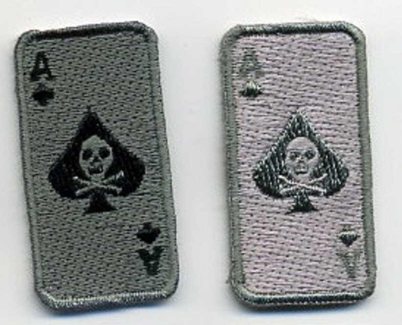 NATO JOINT SP OPS TASK FORCE SEAL SAS BLACK OPS velkrö 2" 2-TAB: Ace Death Skull