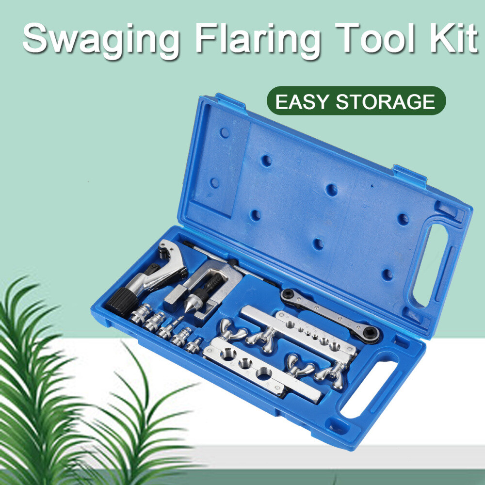 Flaring & Swaging Tool Kit Soft Copper Tubing Flaring Tools Set With Tube Cutter