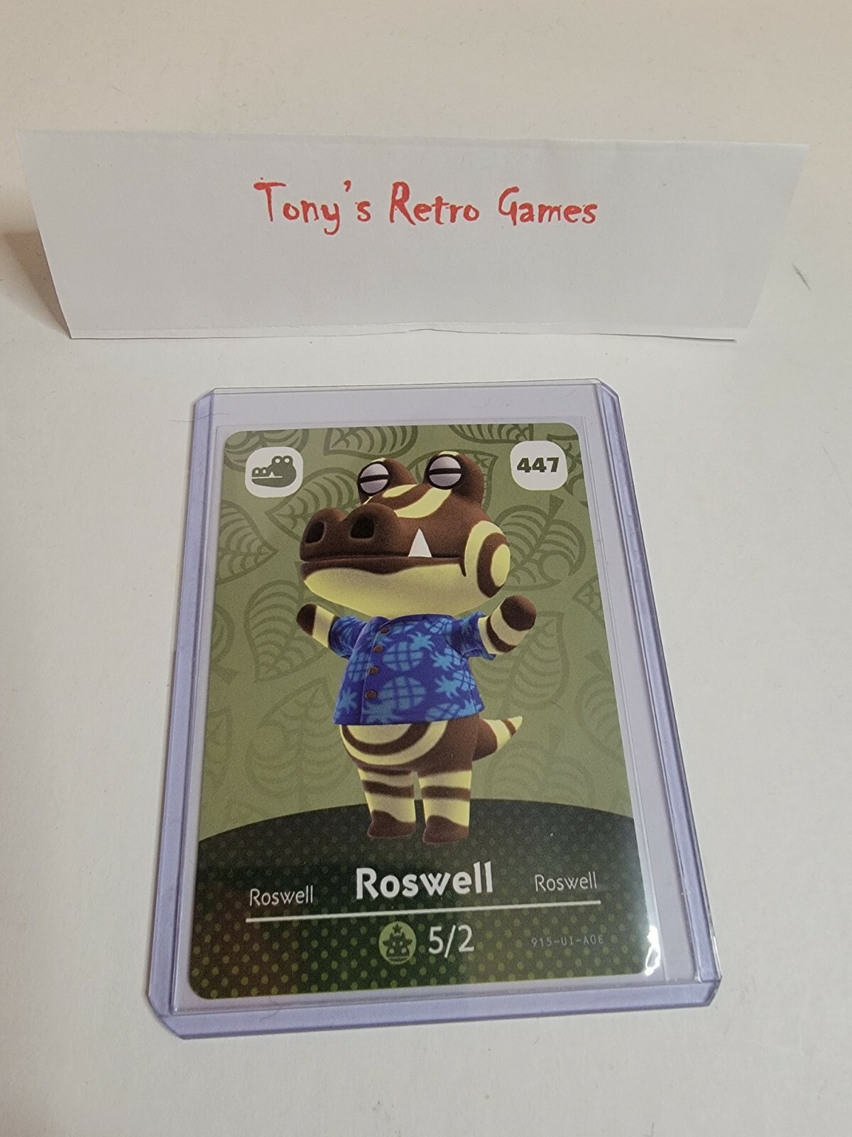 ROSWELL # 447 Animal Crossing Amiibo Card SERIES 5 NINTENDO MINT NEVER SCANNED!