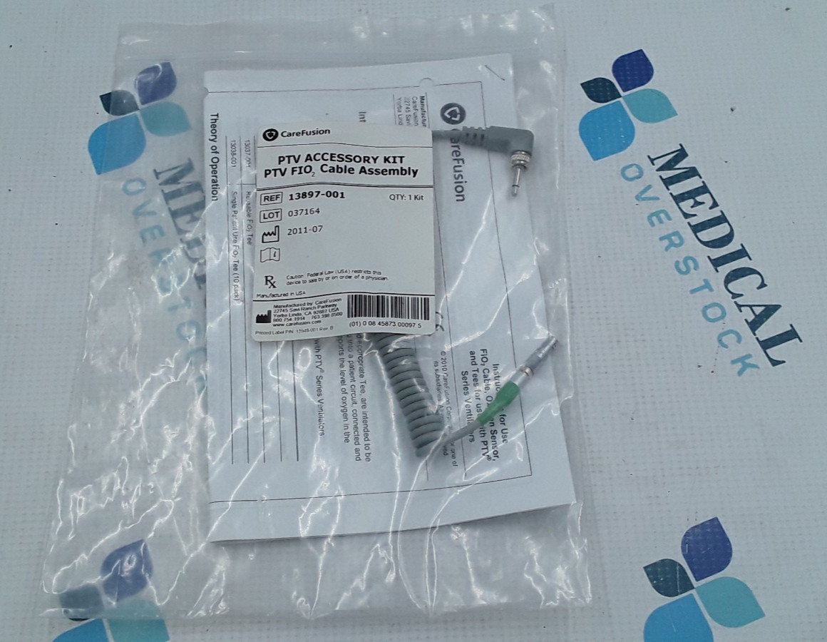 CareFusion PTV Accessorry Kit PTV FIO2 Cable Assembly REF 13897-001