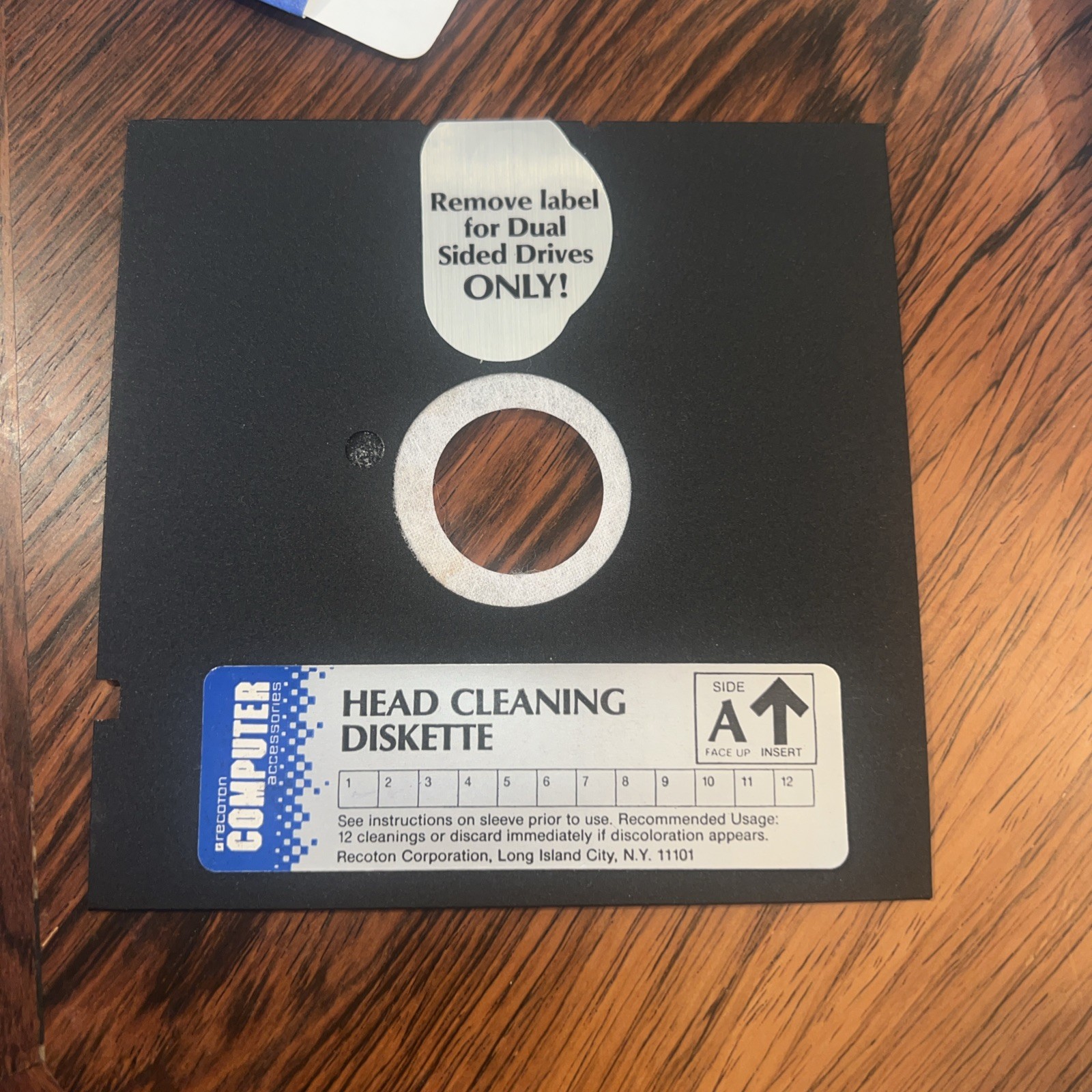 5 1/4" Head Cleaning Disk Old Stock Rare 1983