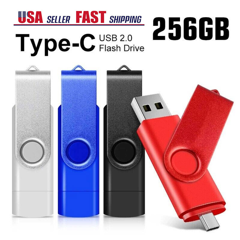 256GBType-C Flash Drive 2 in 1 OTG USB CDual Flash Storage for Android Phone PC