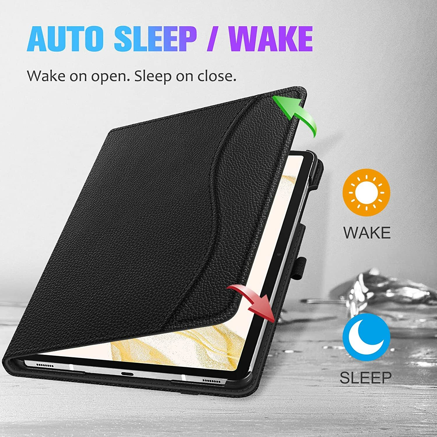 Case for Samsung Galaxy Tab S8 Plus/S7 Plus/S7 FE Multi-Angle Protective Cover