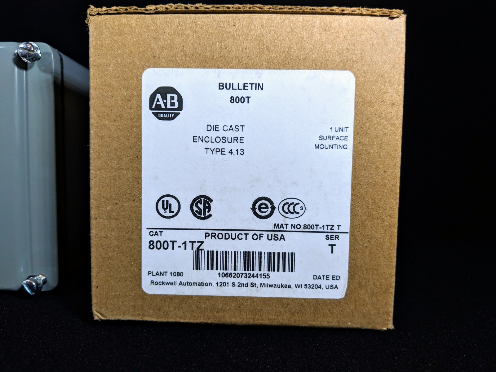 ALLEN BRADLEY 800T-1TZ Push Button Enclosure