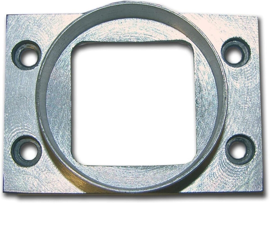 Adapter In 76Mm Plate For Mounting Air Filter Cone Flow Meter