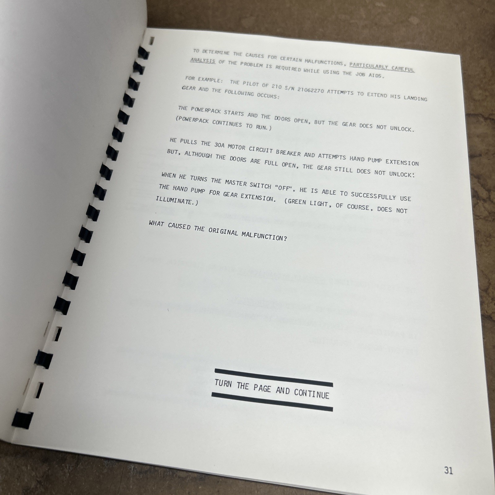 Cessna Single Engine Landing Gear 2 Student Workbook
