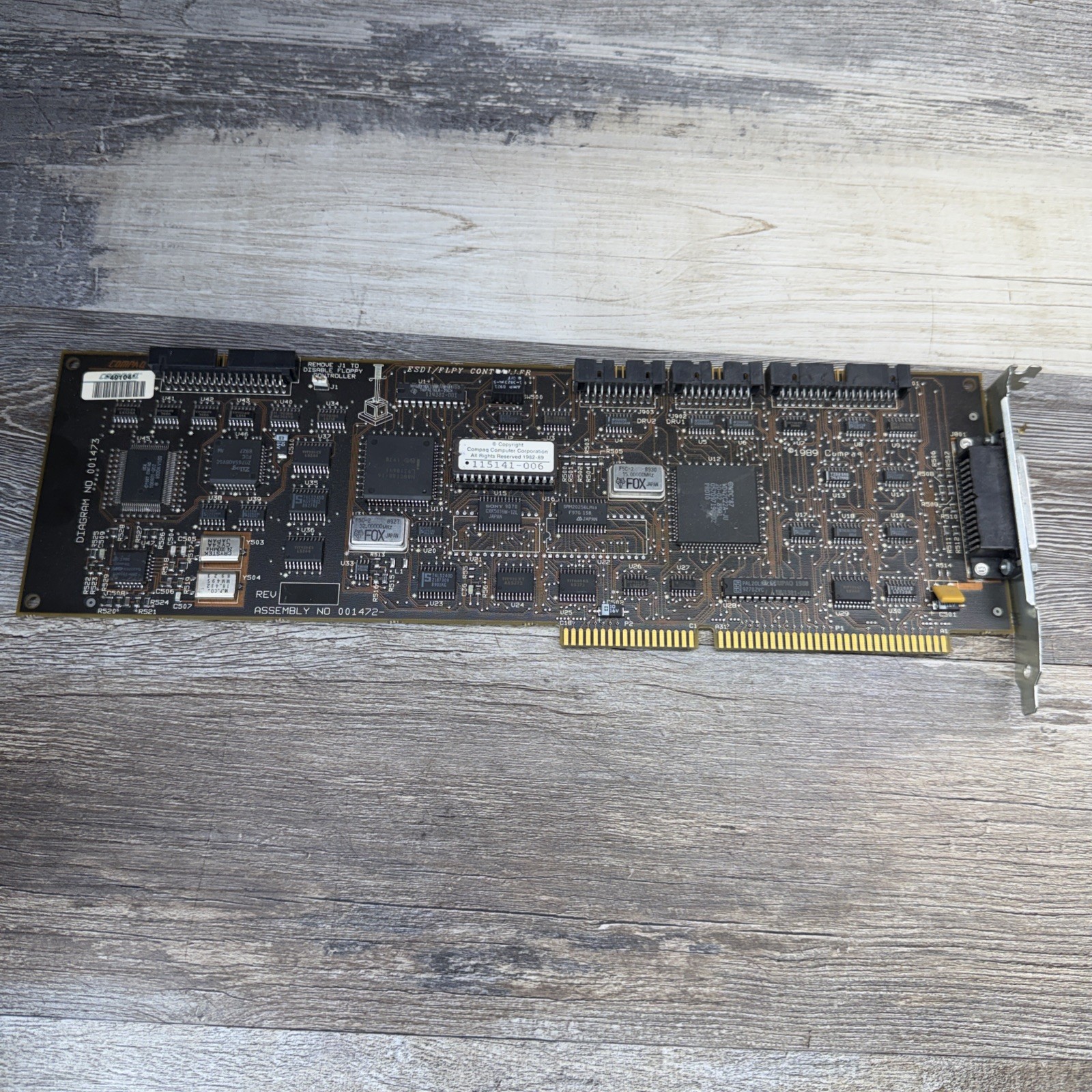 Compaq ESDI/FLPY Controller Assy. 001473 Untested - For Parts / Repairs