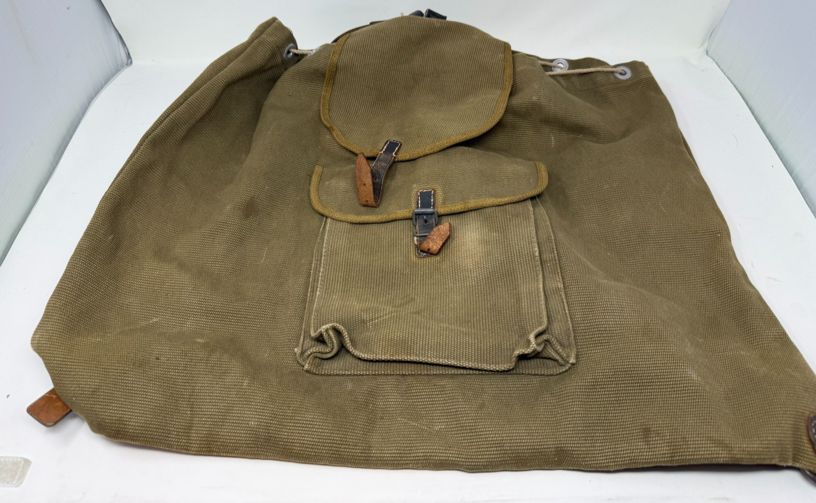 WWII German Afrika Korps DAK Rucksack Fritz Brehme Walsrode – Named Soldier Weis